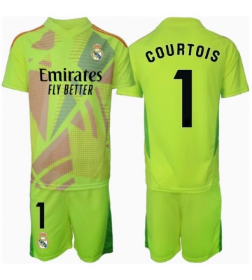 Real Madrid Thibaut Courtois #1 Brankář Alternativní dres komplet pro Děti 2024-25 Krátkým Rukávem (+ Krátké kalhoty)